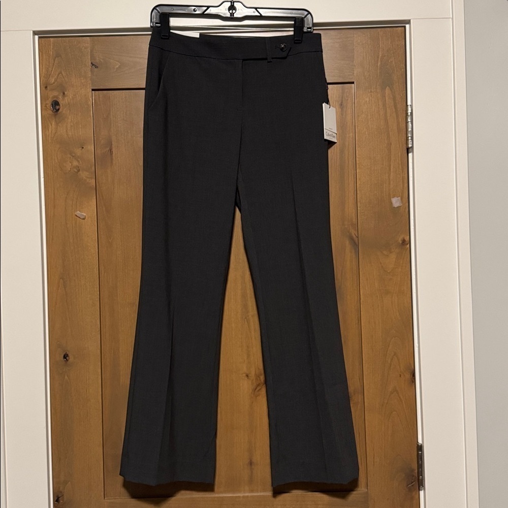 NWT Calvin Klein Womens Classic fit trouser Pants Womens 4P Grey Workwear office